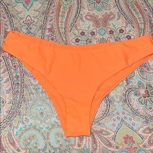Orange cheeky bikini bottom